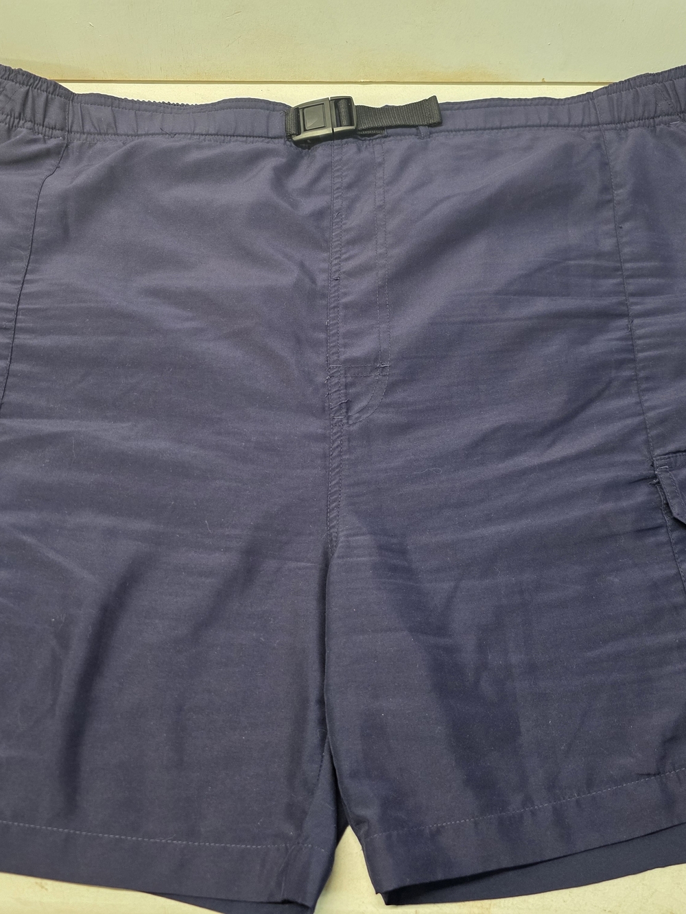 Sand N Sun Men's 3XL Navy Swim Trunks Cargo Shorts Built-In Belt Mesh Lined